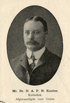 105364 Portret van mr.dr. D.A.P.N. Koolen, geboren 1871, lid van de Centrale Raad van Beroep voor de ...